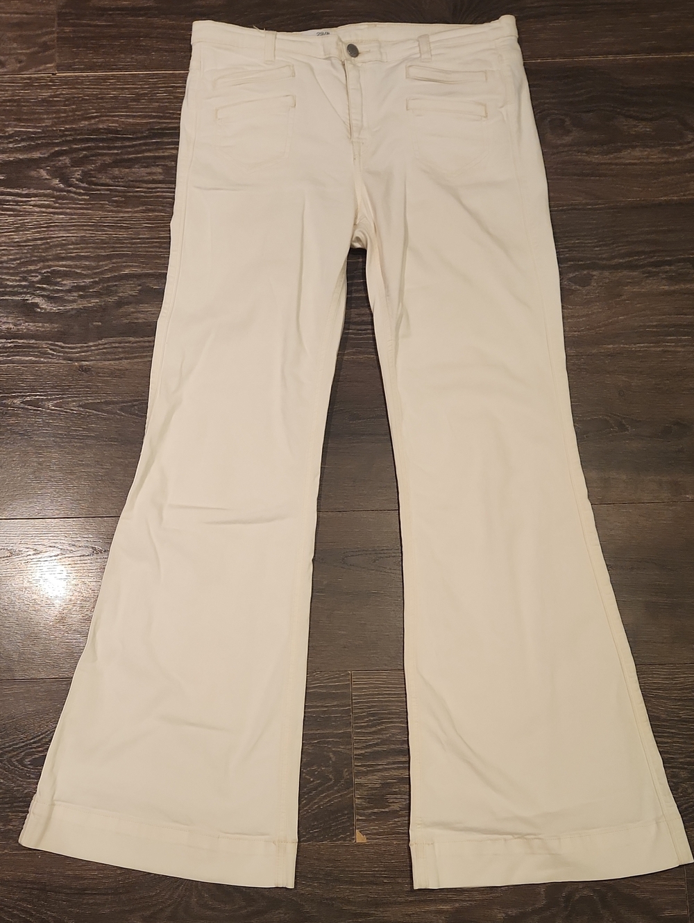 ❤️ GAP HIGH RISE WIDE LEG TROUSER JEANS, IVORY, 8 (29) - Picture 2 of 7